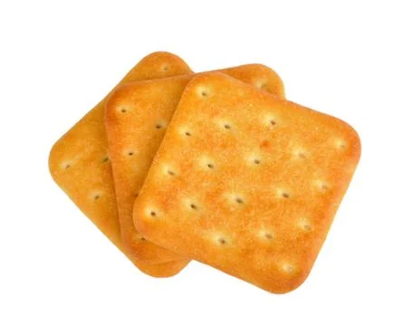 Crackers on white Stock Photos
