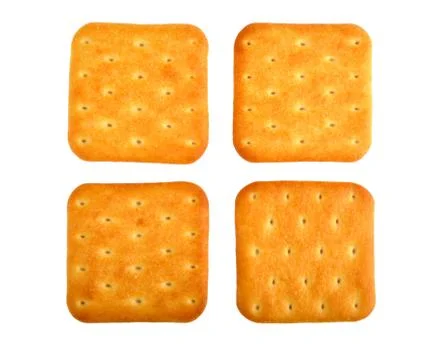 Crackers on white Stock Photos