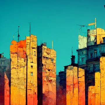 Cracking City Stock Illustration