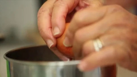 Cracking Egg Stock Footage 75212659