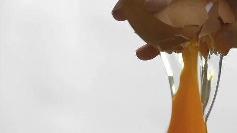 Cracking egg with one hand Stock Footage 236730648