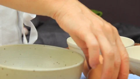 Cracking Eggs Stock Footage 122739200