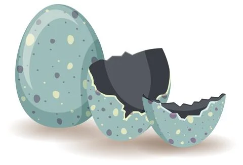 Cracking eggs on white background Stock Illustration