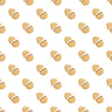 Cracking eggshell broken pattern seamless background design Stock Illustration
