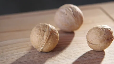 Cracking a nut. walnut Stock Footage 95998777