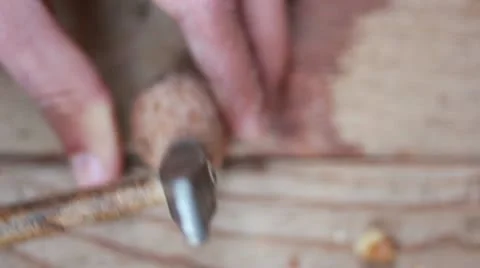 Cracking nuts top 1 Stock Footage 12656907