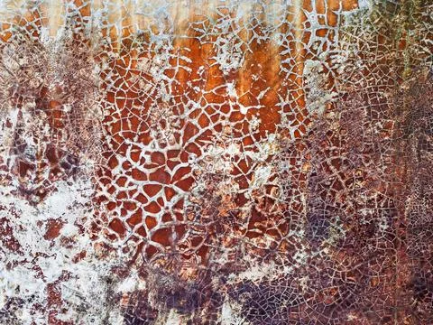 Cracking of the paint.on wall Stockfoto's