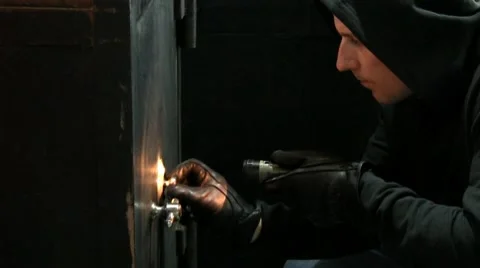 Cracking the safe; 10 Video stock 10774358