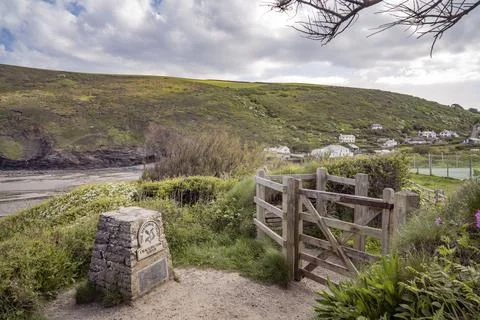 Crackington Haven coastal path Foto stock