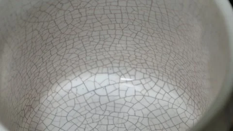 Crackle glaze on a ceramic surface Stock Footage 322215217