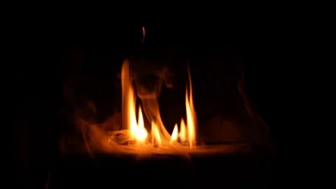Crackling fire place Video stock 111540761