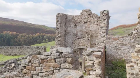 Crackpot Hall, Upper Swaledale, Yorkshire Dales National Park, England, UK Video stock 319436232