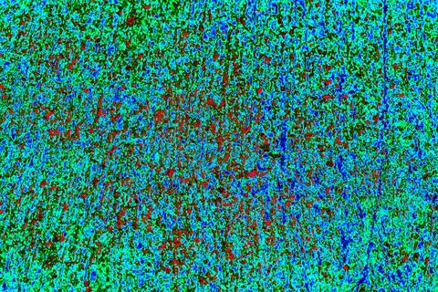 Cracks and furrows on flat stone, roughly processed stone surface, changed .. Foto stock