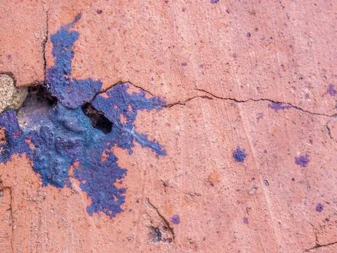 Cracks and marks on rustic clay floor tiles Stock Photos