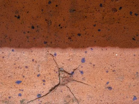 Cracks and marks on rustic clay floor tiles Stock Photos