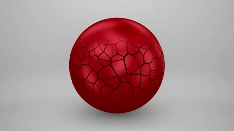 Cracks Appear on the Sphere Stock Footage 289393027