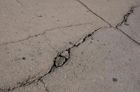 Cracks on asphalt Stock Photos