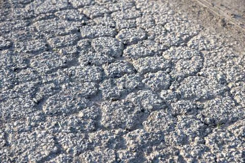 Cracks in the asphalt Stock Photos