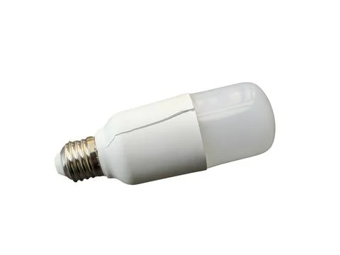 Cracks in the bulb plastic socket due to heat buildup from prolonged use. Foto stock