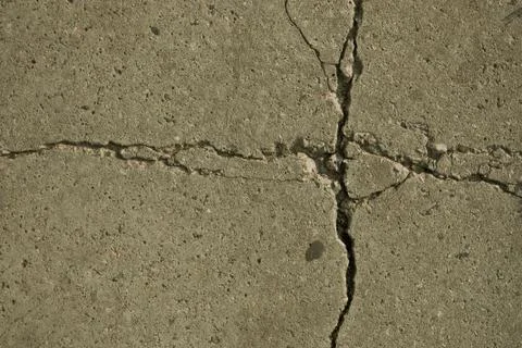 Cracks in concrete slabs Stock Photos