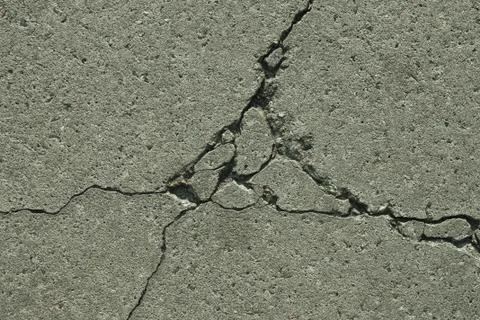 Cracks in concrete slabs Stock Photos