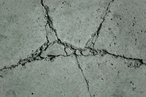 Cracks in concrete slabs Stock Photos