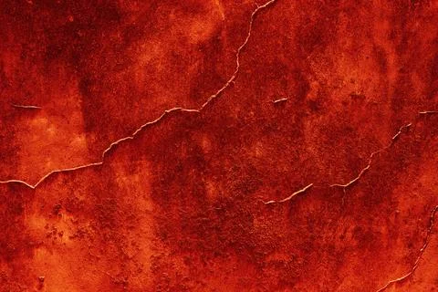 Cracks in a Decayed Dark Wall with Distressed Texture, Dark Horror Texture Foto stock