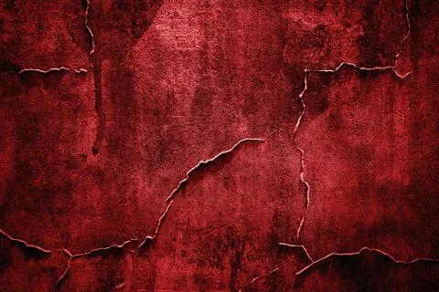Cracks in a Decayed Dark Wall with Distressed Texture, Dark Horror Texture Foto stock