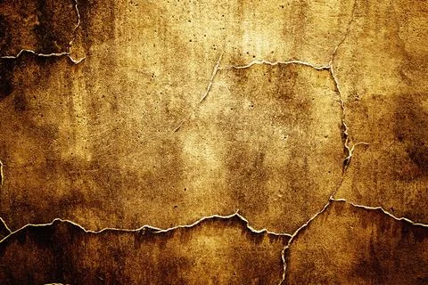 Cracks in a Decayed Dark Wall with Distressed Texture, Dark Horror Texture Foto stock
