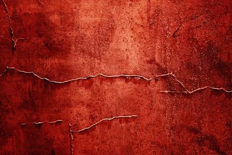 Cracks in a Decayed Dark Wall with Distressed Texture, Dark Horror Texture Foto stock