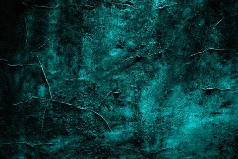 Cracks in a Decayed Dark Wall with Distressed Texture, Dark Horror Texture Foto stock
