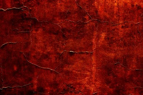 Cracks in a Decayed Dark Wall with Distressed Texture, Dark Horror Texture Foto stock