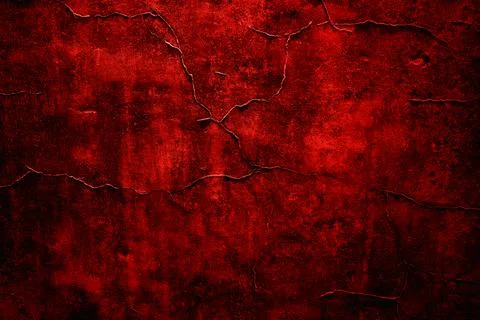 Cracks in a Decayed Dark Wall with Distressed Texture, Dark Horror Texture Foto stock
