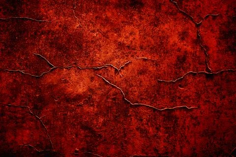 Cracks in a Decayed Dark Wall with Distressed Texture, Dark Horror Texture Foto stock