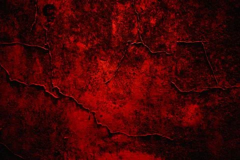 Cracks in a Decayed Dark Wall with Distressed Texture, Dark Horror Texture Foto stock