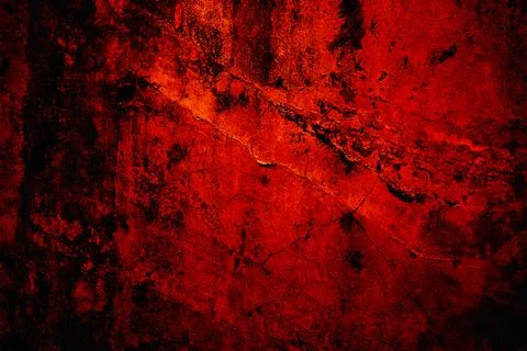 Cracks in a Decayed Dark Wall with Distressed Texture, Dark Horror Texture Foto stock