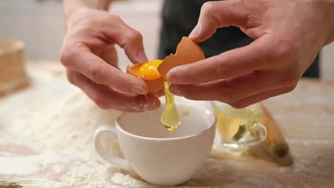Cracks An Egg Stock Footage 273500152
