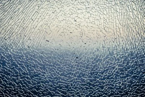 Cracks on glass texture Stock Photos