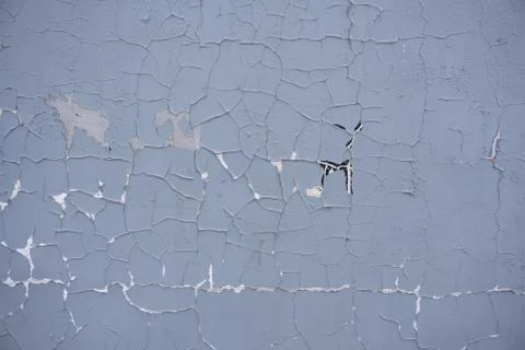 Cracks in the grey paint Stock Photos