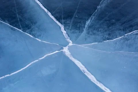 Cracks in the ice Stock Photos