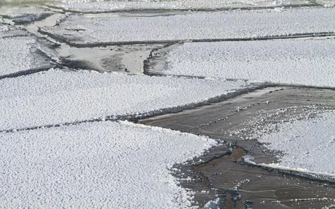 Cracks in the ice Stock Photos