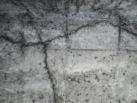 Cracks in a large, solid concrete slab. The effect of the destruction of a new Stock Illustration