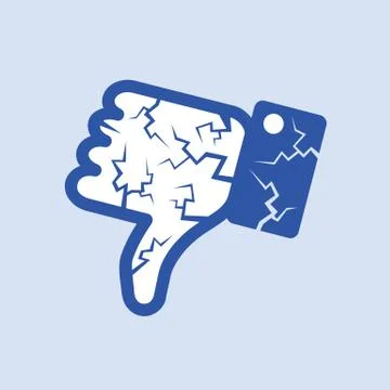 Like with cracks as metaphor of negative failure and breakdown of social netw Stock Illustration