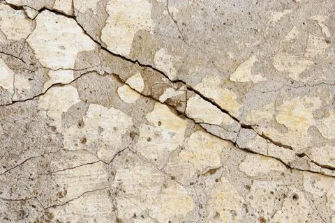 Cracks in the old wall Stock Photos
