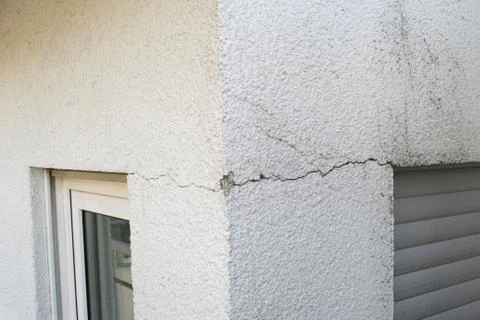 Cracks in an outer wall Stock Photos