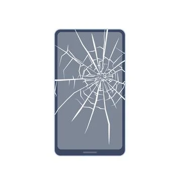 Cracks on the smartphone screen Stock Illustration