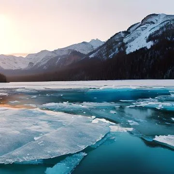 Cracks on the surface of the blue ice4 Stock Photos
