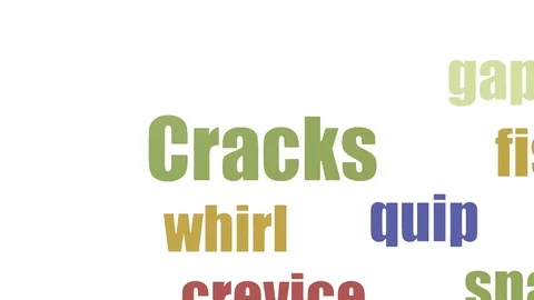 Cracks Tag Cloud Animated On White Background Stock Footage 103560370