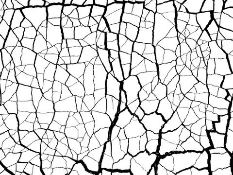 The cracks texture white and black. Vector background. Stock Illustration