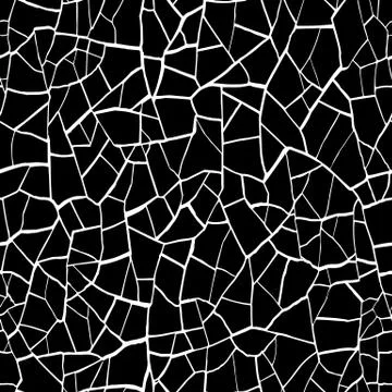 The cracks texture white and black. Vector background. Stock Illustration